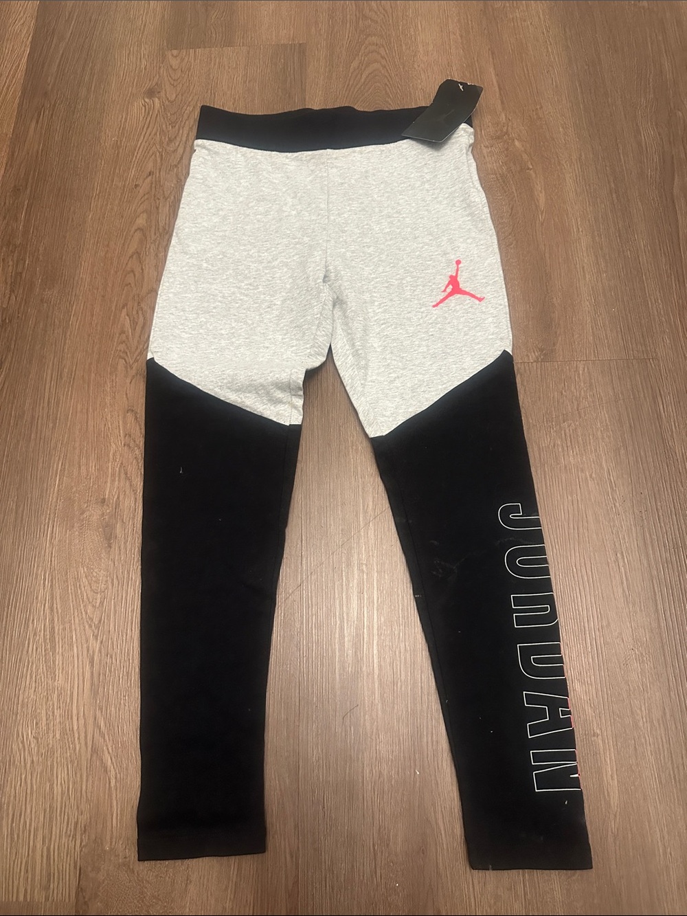 Jordan Gray & Black Leggings with Pink Jumpman